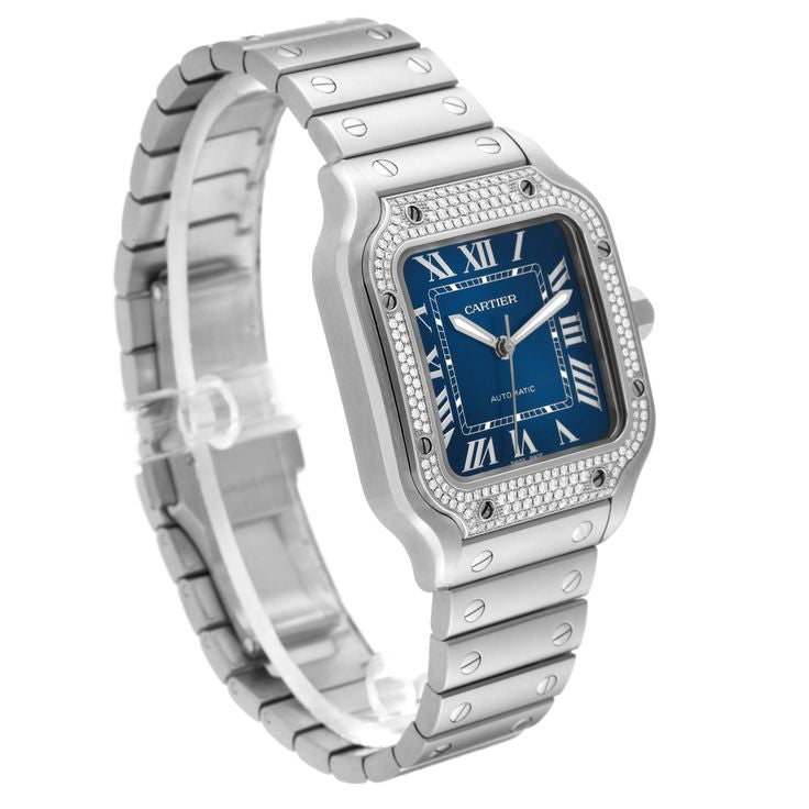 Cartier Santos Large Blue Dial