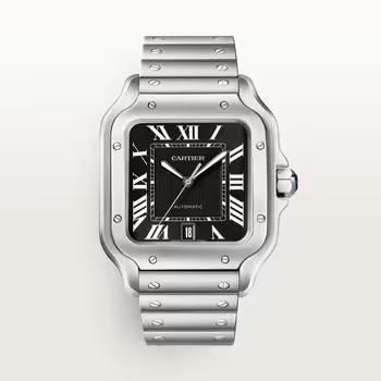 Cartier Santos Steel Black Dial