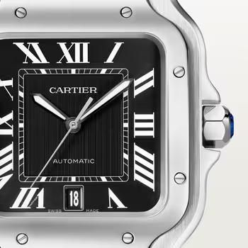 Cartier Santos Steel Black Dial
