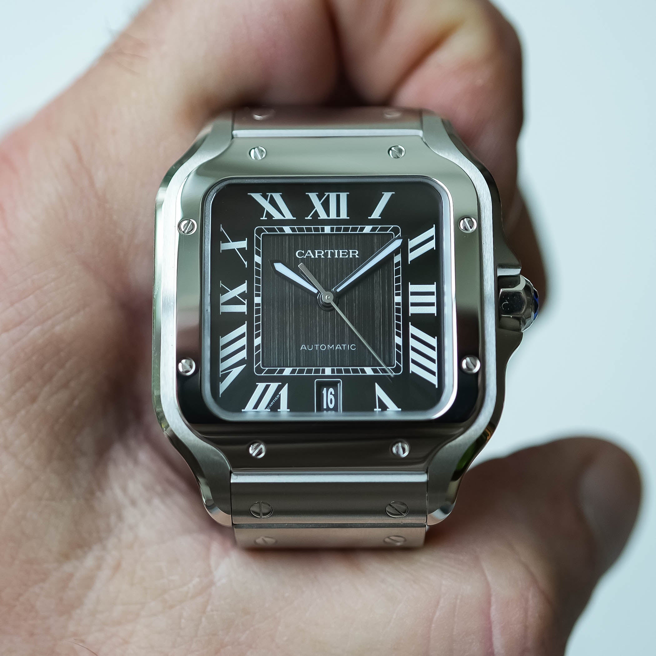 Cartier Santos Steel Black Dial